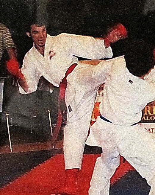 shihan michał w trakcie kumite